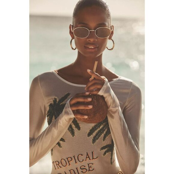 NEW Maaji Womens Medium Tropical Paradise Sheer One Piece Swimsuit - Picture 10 of 13